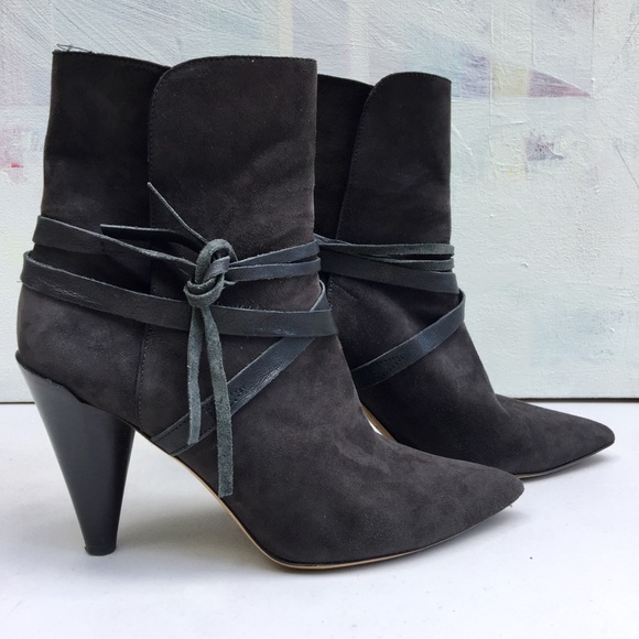 Isabel Marant Shoes - Isabel Marant washed black suede booties